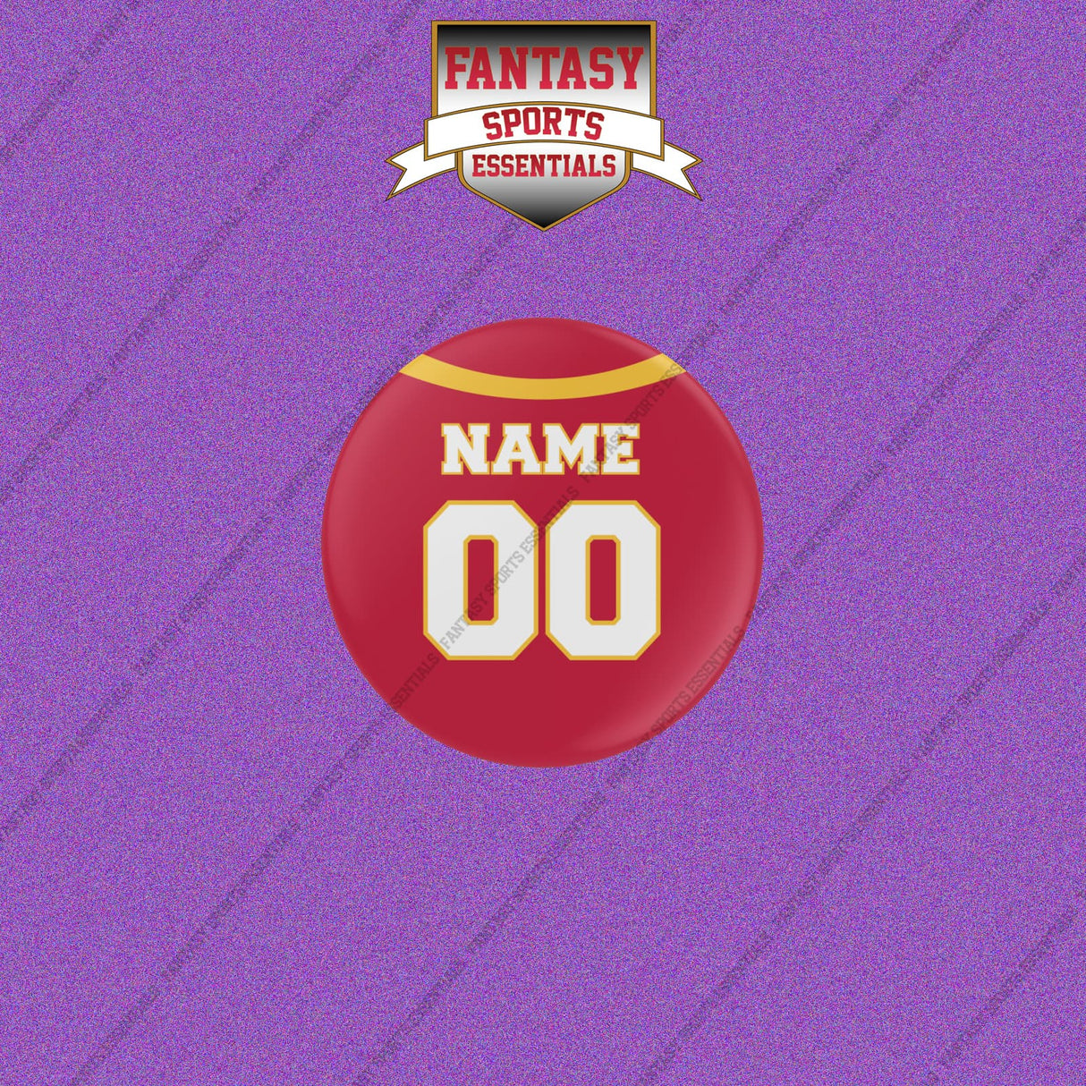 Kansas City Chiefs Personalized Current Home Jersey Buttons