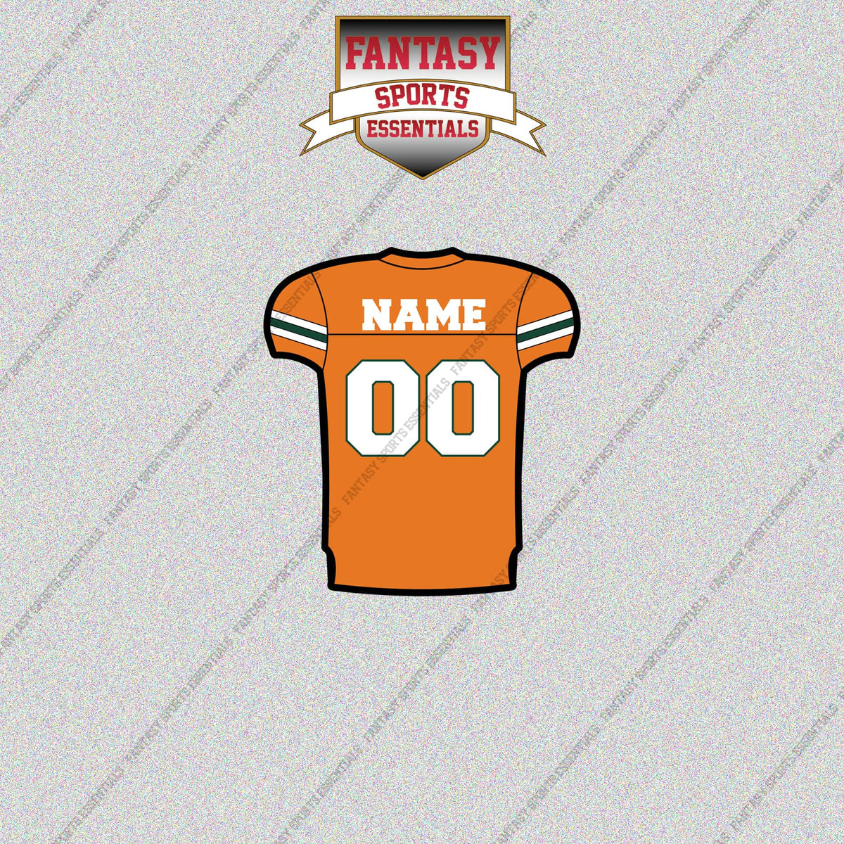 Miami Hurricanes Football Personalized Home Jersey Glossy Stickers