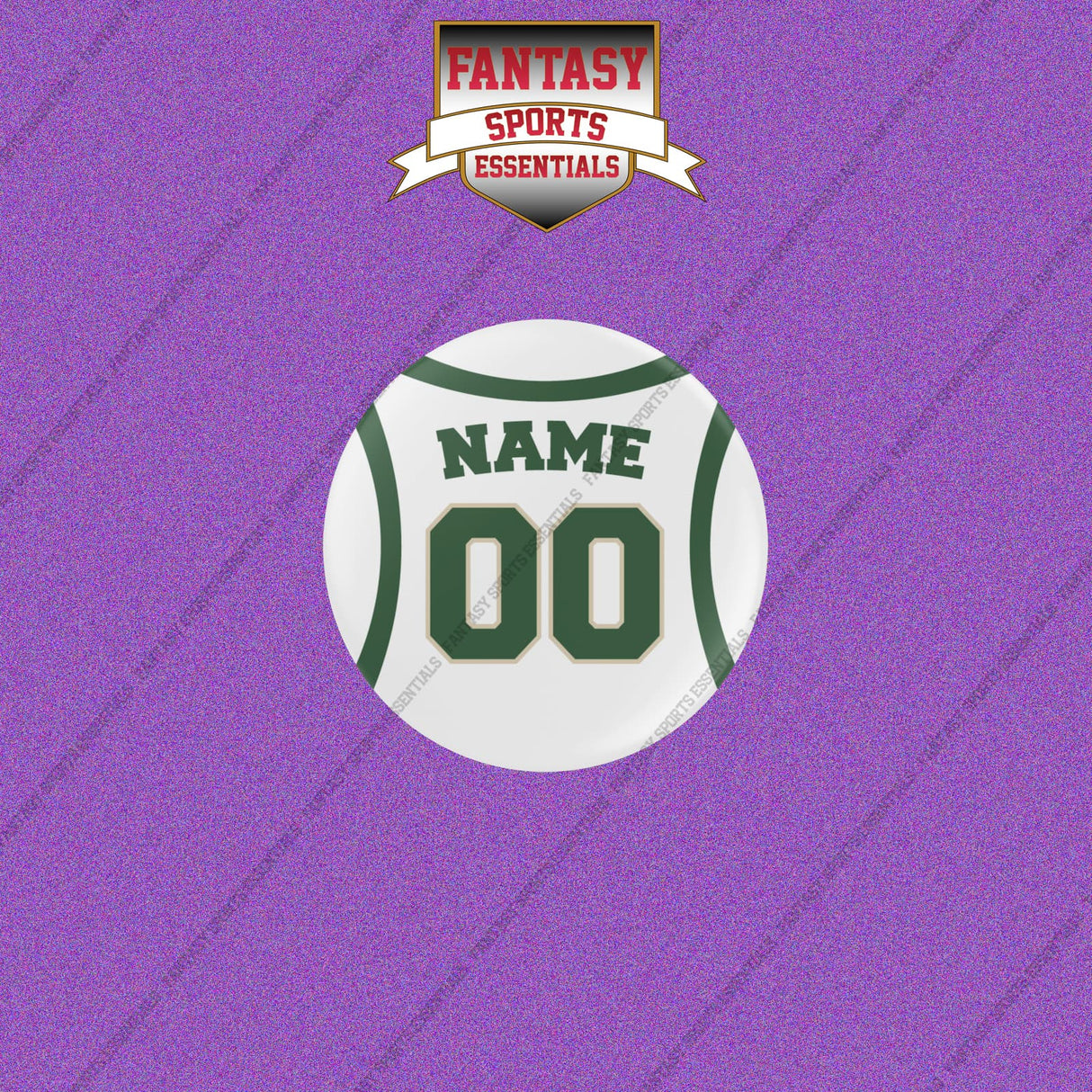 Milwaukee Bucks Personalized Current Away Jersey Buttons