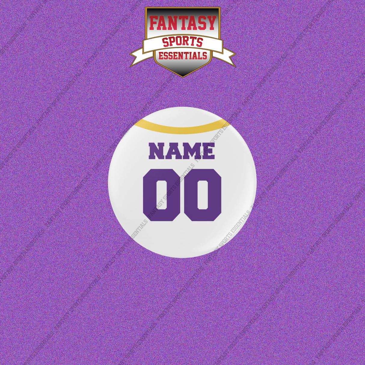 Minnesota Vikings Personalized Current Away Jersey Buttons