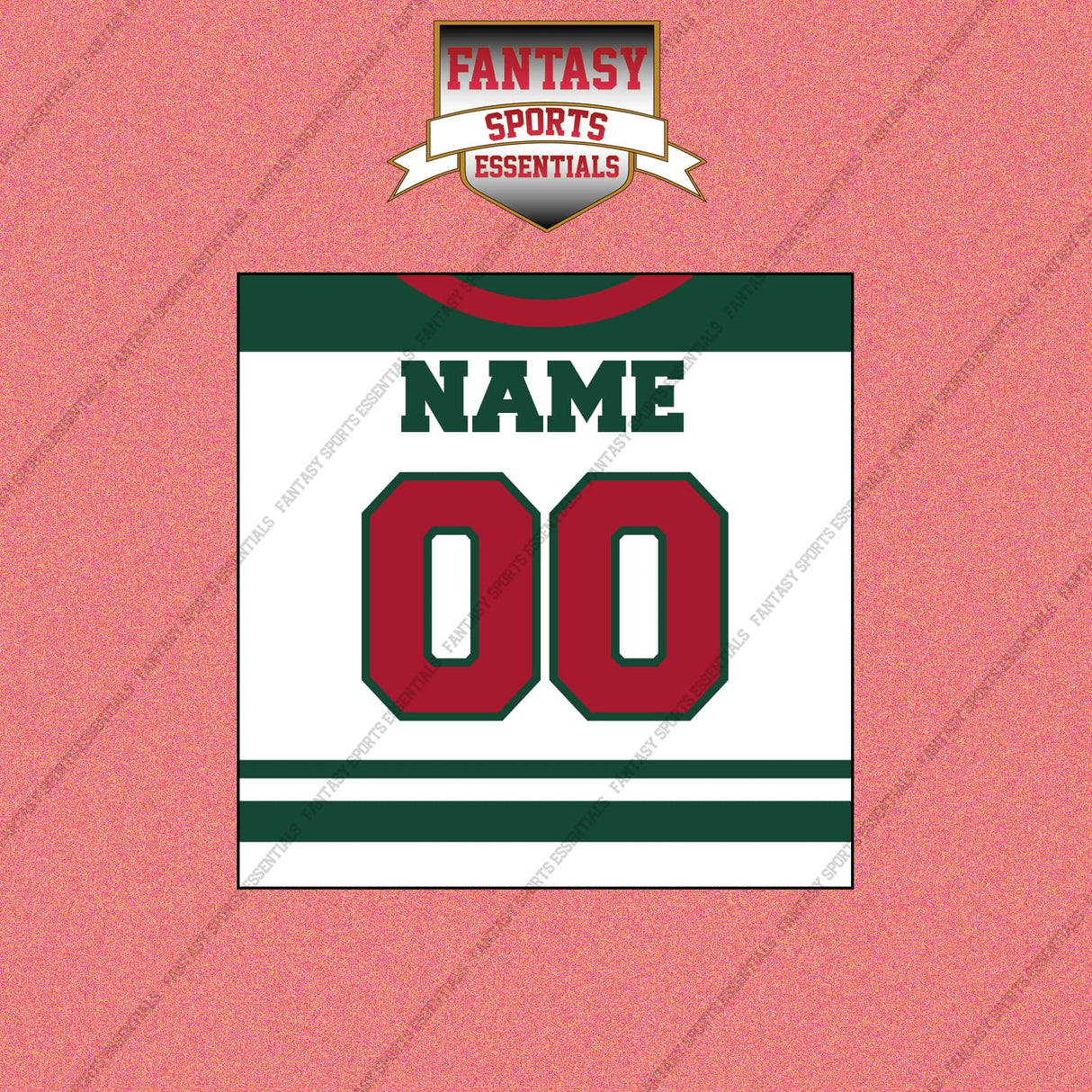 Minnesota Wild Personalized Current Away Jersey Wall Art Prints