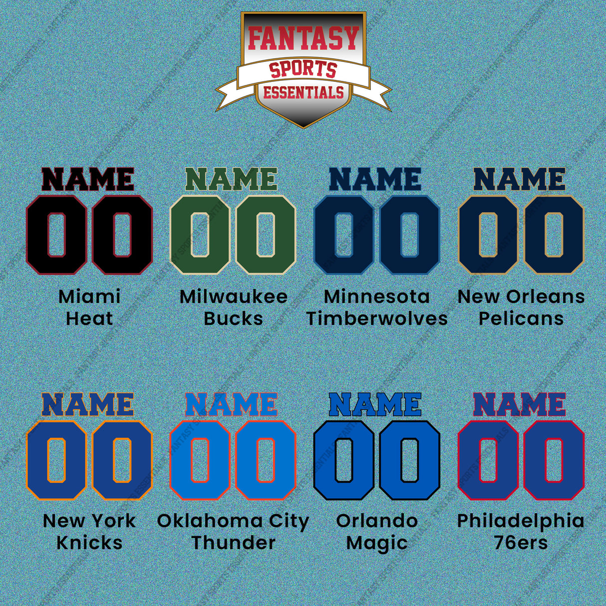 Pro Basketball Personalized Current Name and Number Car Decals (M-W) (Enter Your Name and Number)