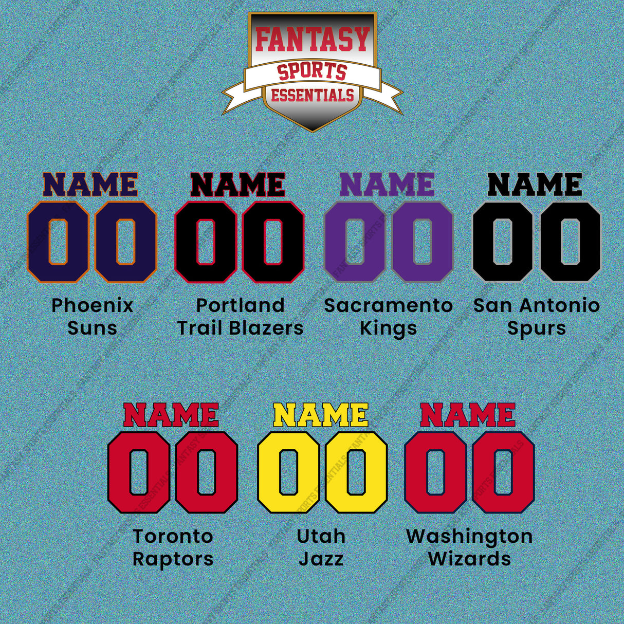 Pro Basketball Personalized Current Name and Number Car Decals (M-W) (Enter Your Name and Number)