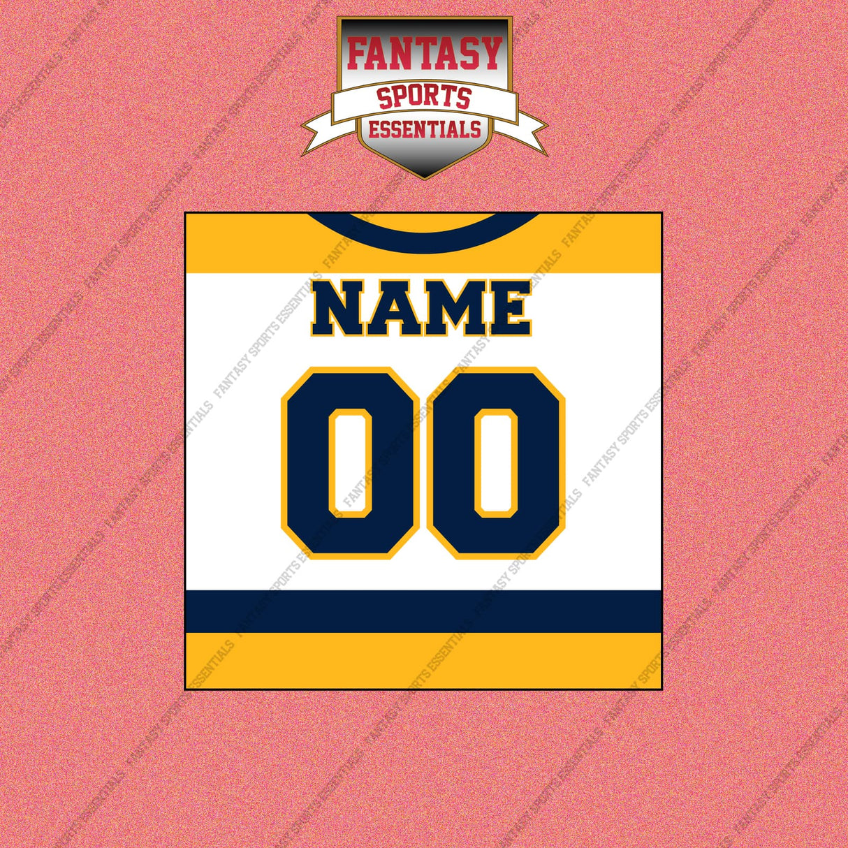 Nashville Predators Personalized Current Away Jersey Wall Art Prints