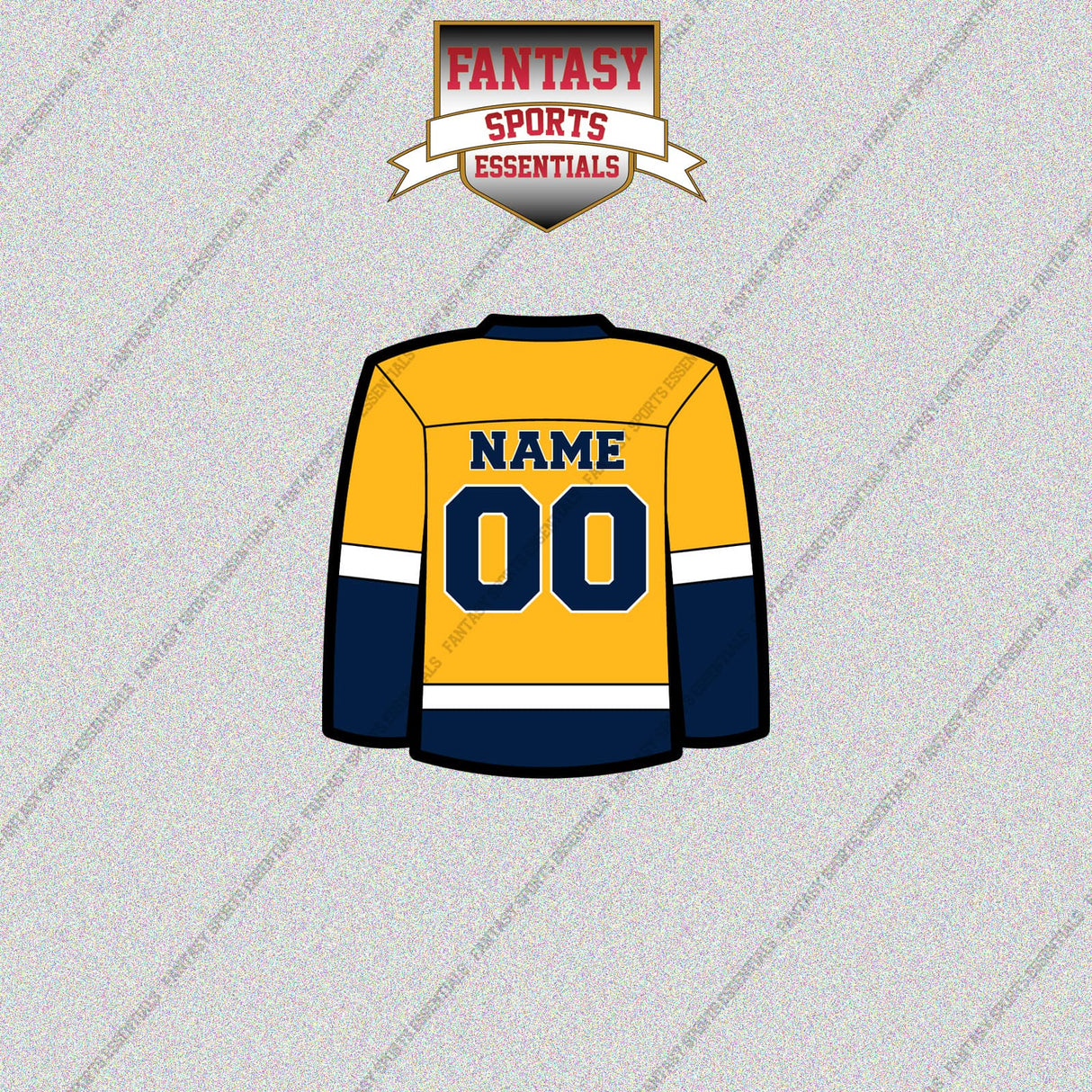Nashville Predators Personalized Current Home Jersey Glossy Stickers