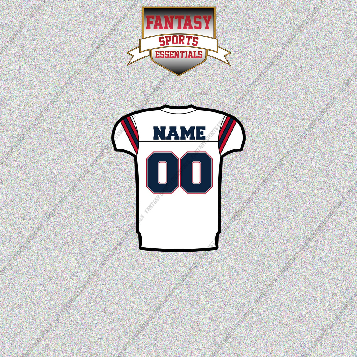 New England Patriots Personalized Current Away Jersey Glossy Stickers