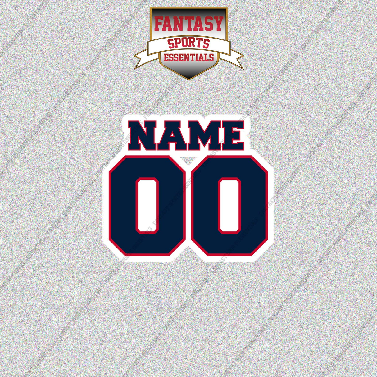 New England Patriots Personalized Current Name and Number Glossy Stickers