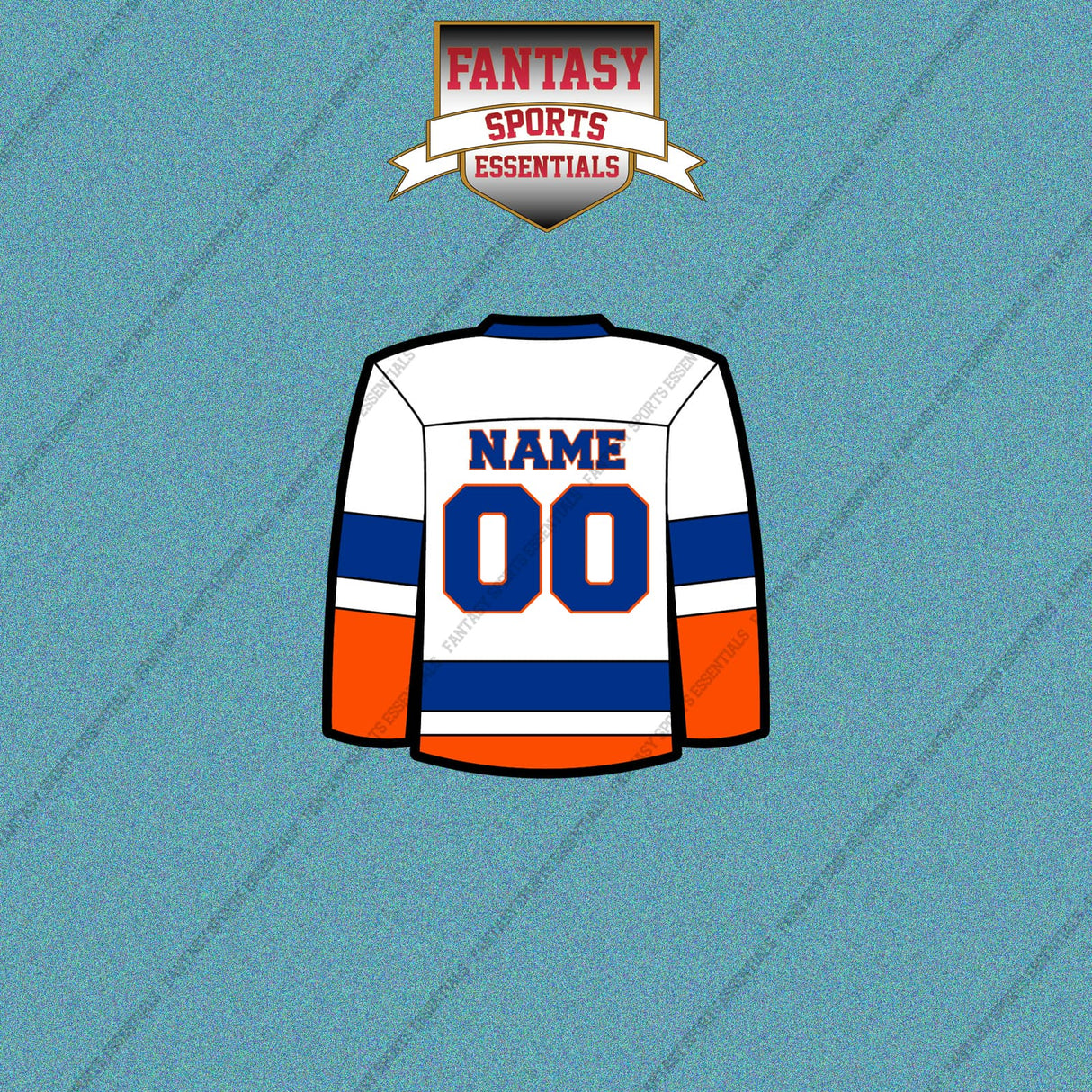 New York Islanders Personalized Current Away Jersey Car Decals