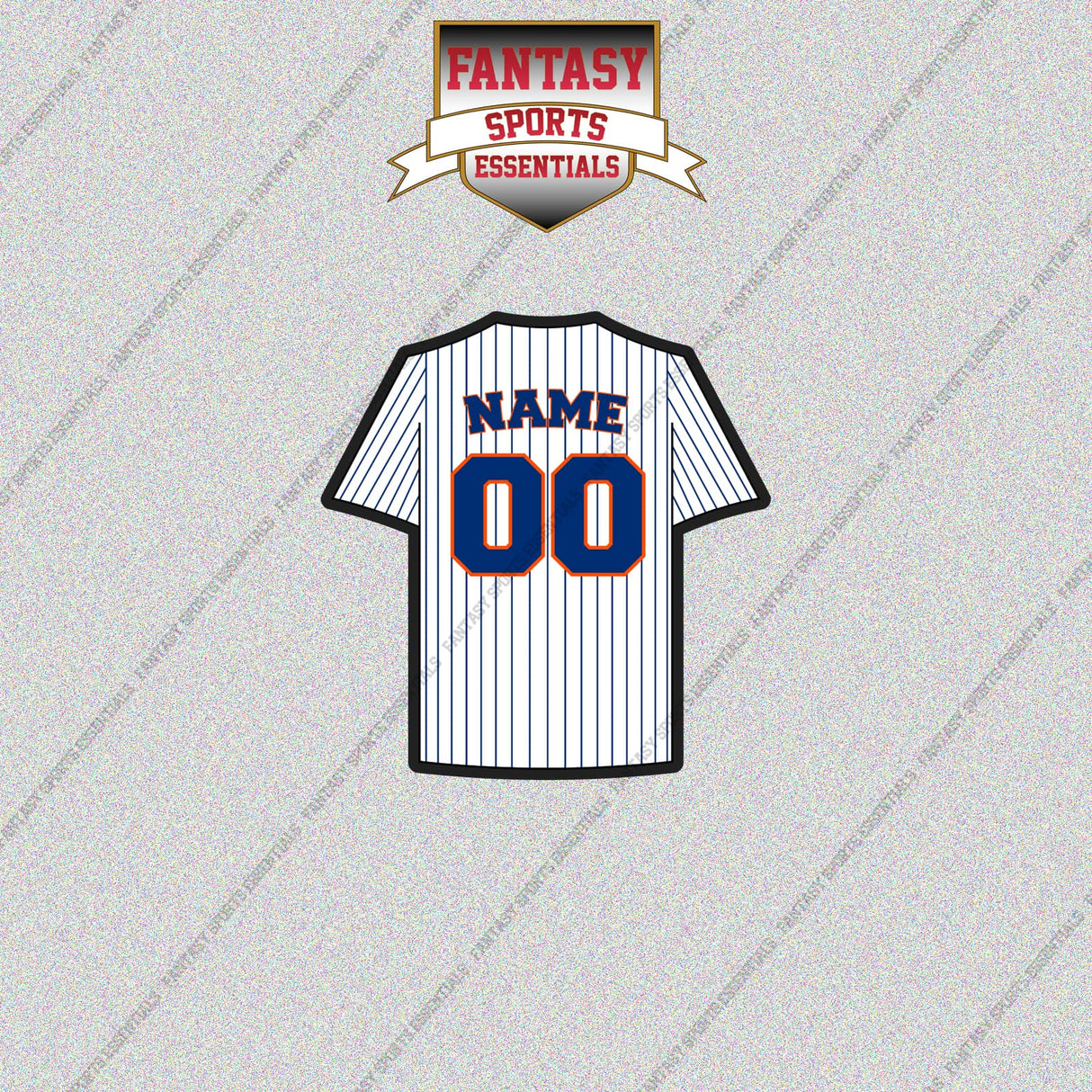 New York Mets Personalized Current Home Jersey Glossy Stickers
