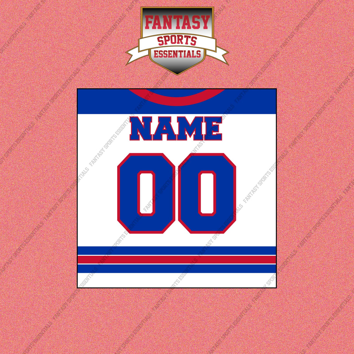 New York Rangers Personalized Current Away Jersey Wall Art Prints