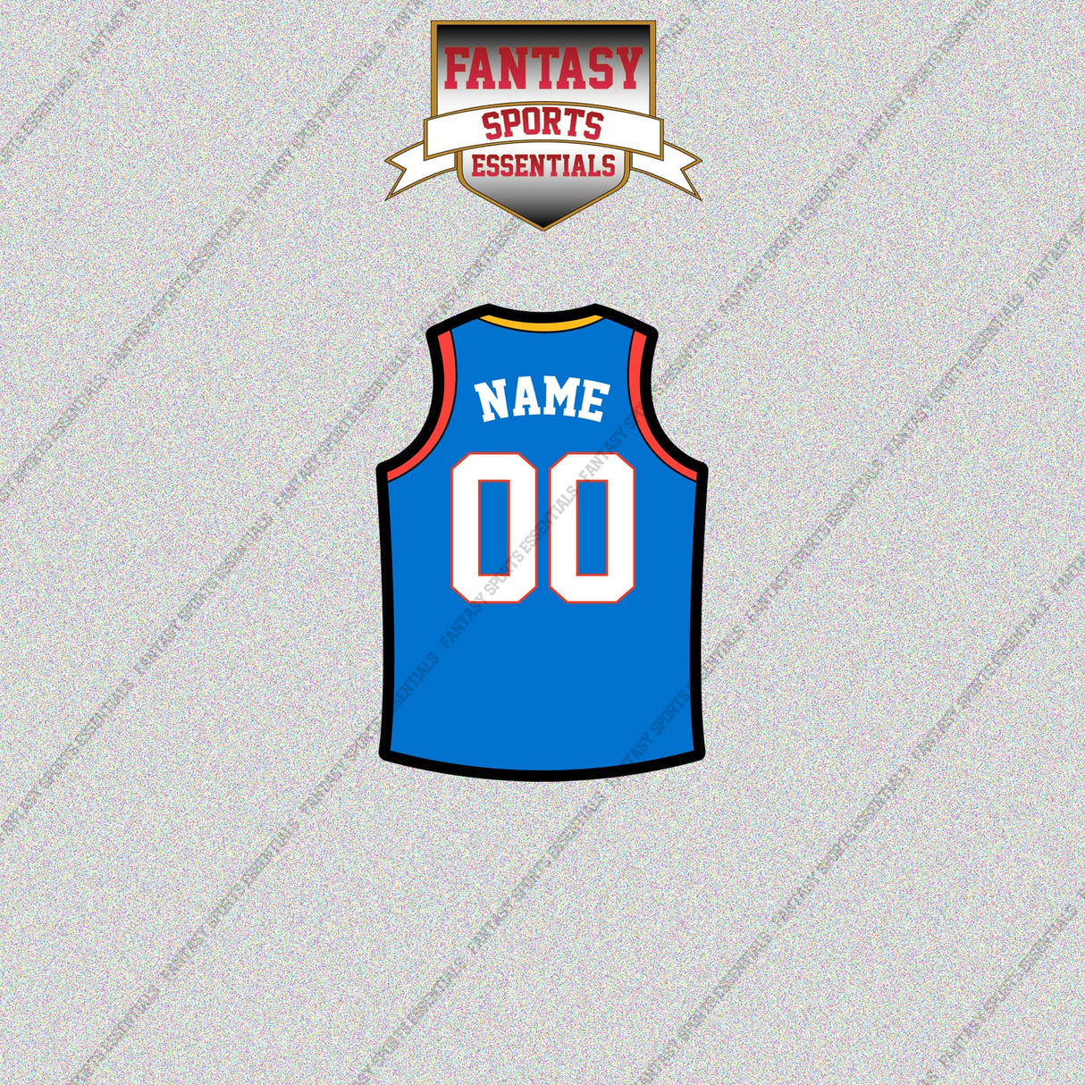 Oklahoma City Thunder Personalized Current Home Jersey Glossy Stickers