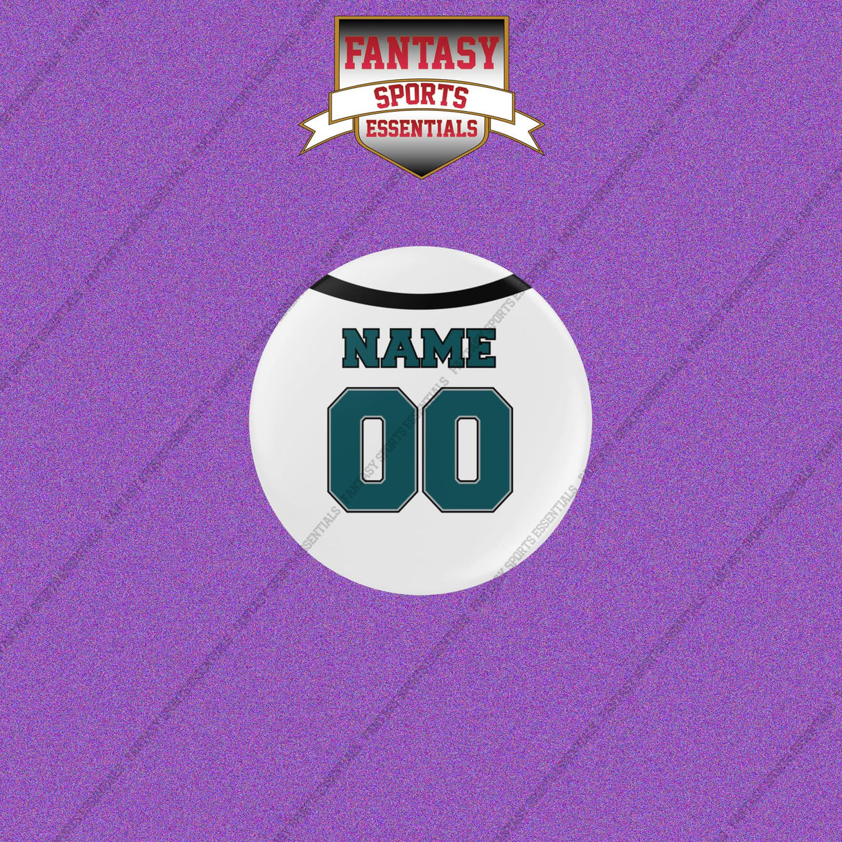 Philadelphia Eagles Personalized Current Away Jersey Buttons