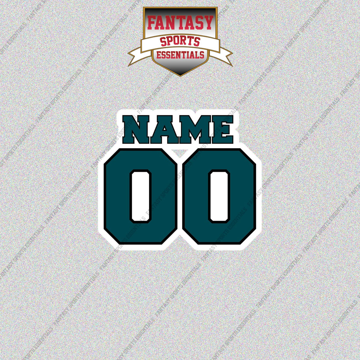 Philadelphia Eagles Personalized Current Name and Number Glossy Stickers