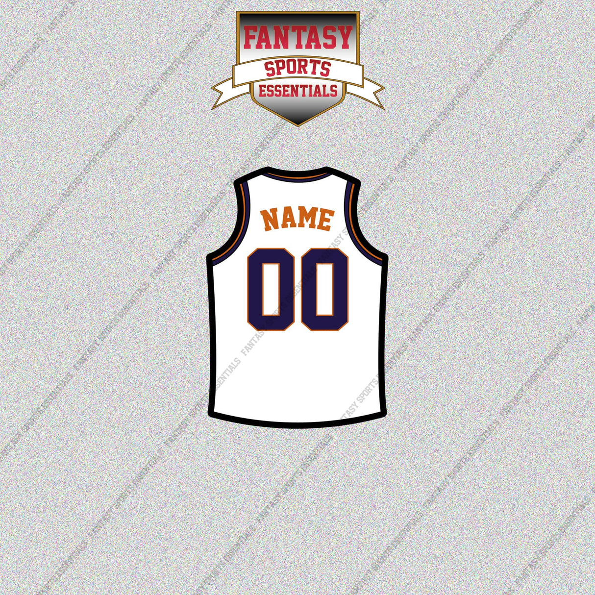 Phoenix Suns Personalized Current Away Jersey Glossy Stickers