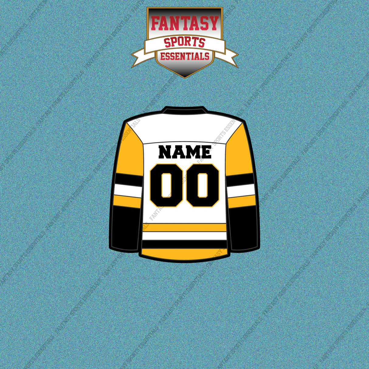 Pittsburgh Penguins Personalized Current Away Jersey Car Decals