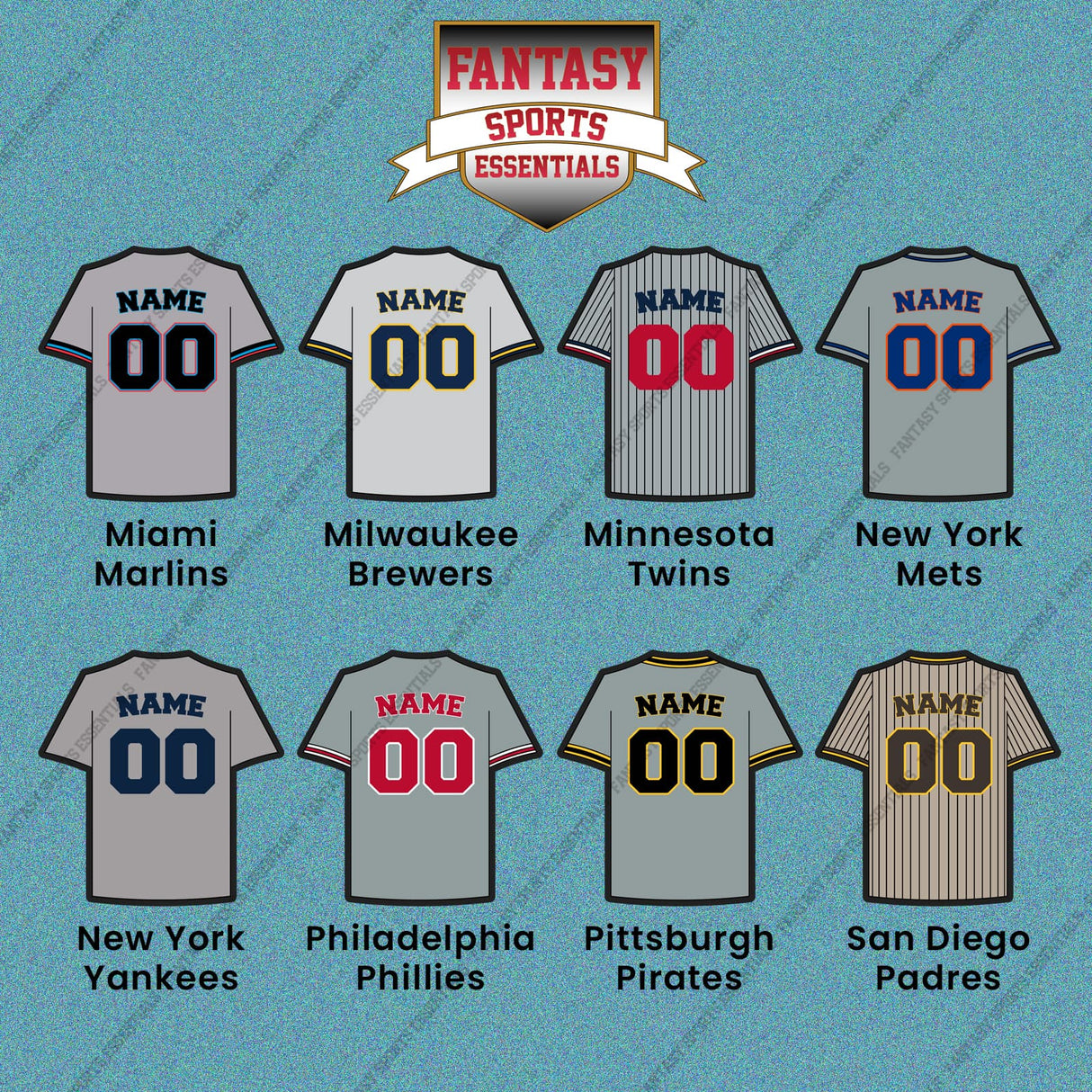 Pro Baseball Personalized Current Away Jersey Car Decals (M-W) (Enter Your Name and Number) Page 1