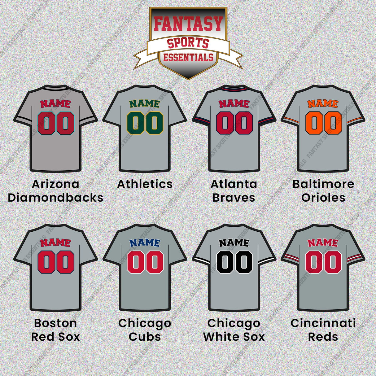 Pro Baseball Personalized Current Away Jersey Glossy Stickers (A-K) (Enter Your Name and Number) Page 1