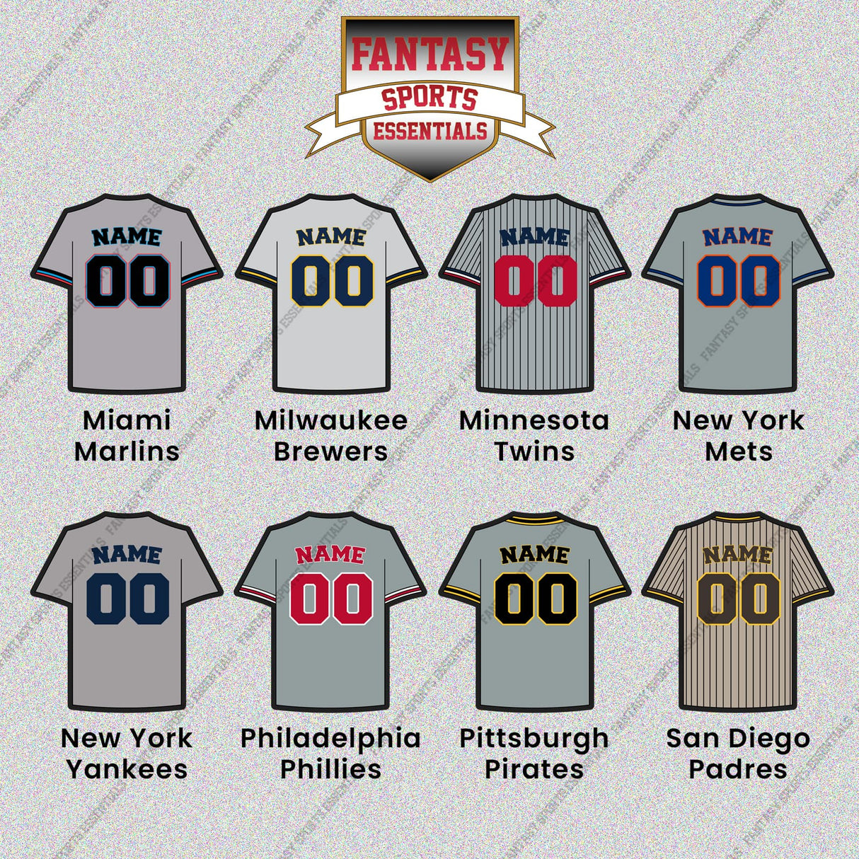 Pro Baseball Personalized Current Away Jersey Glossy Stickers (M-W) (Enter Your Name and Number) Page 1