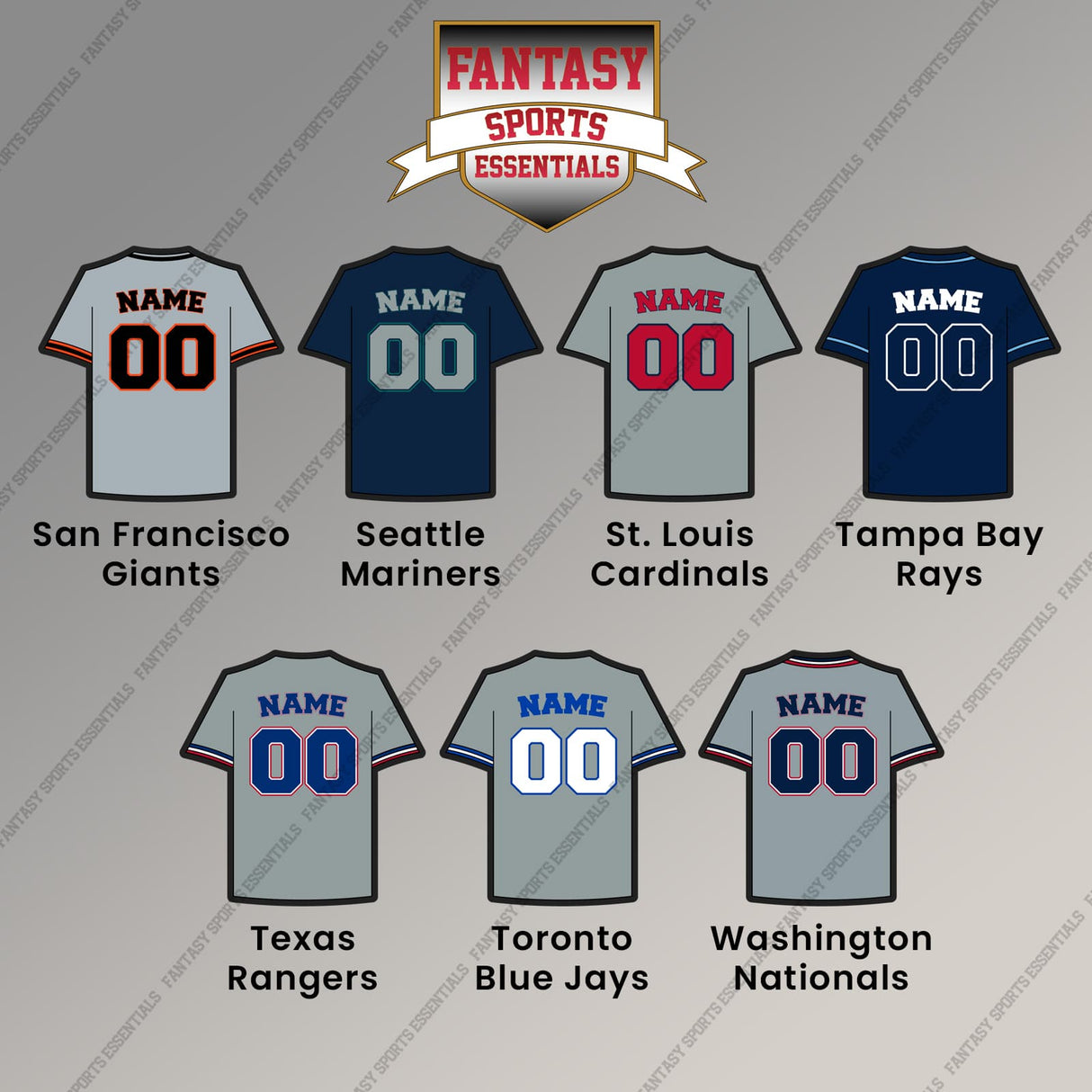 Pro Baseball Personalized Current Away Jersey Magnets (M-W) (Enter Your Name and Number) Page 2