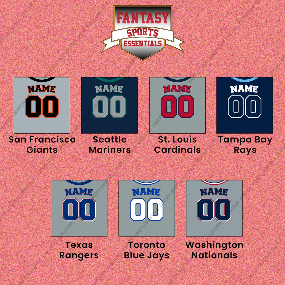 Pro Baseball Personalized Current Away Jersey Wall Art Prints (M-W) (Enter Your Name and Number) Page 2