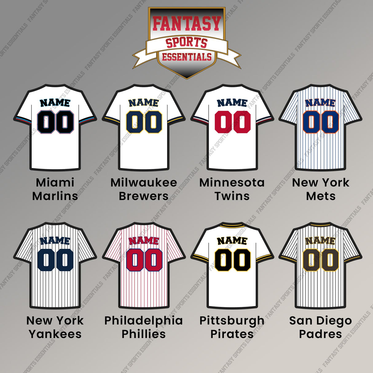 Pro Baseball Personalized Current Home Jersey Magnets (M-W) (Enter Your Name and Number) Page 1