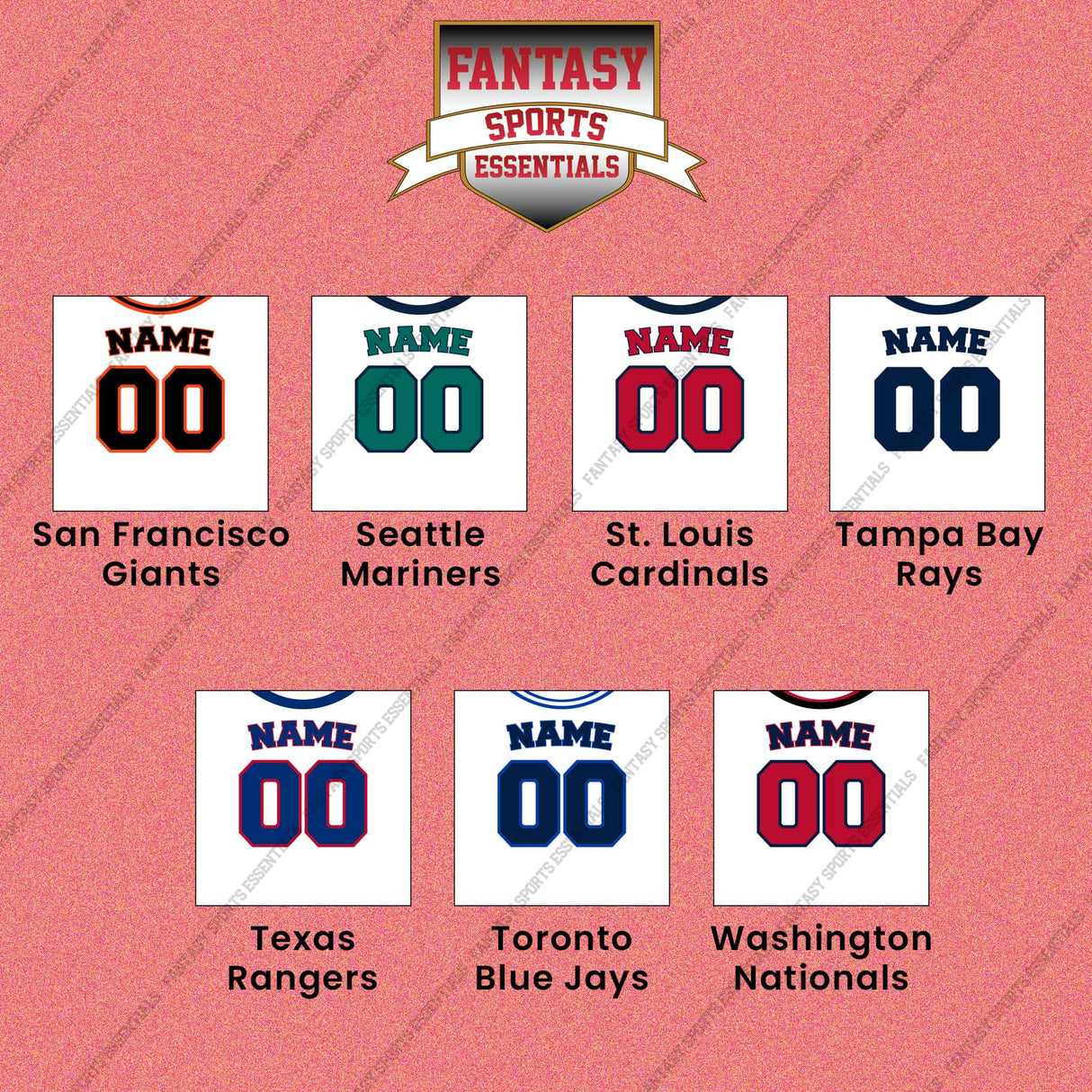 Pro Baseball Personalized Current Home Jersey Wall Art Prints (M-W) (Enter Your Name and Number) Page 2