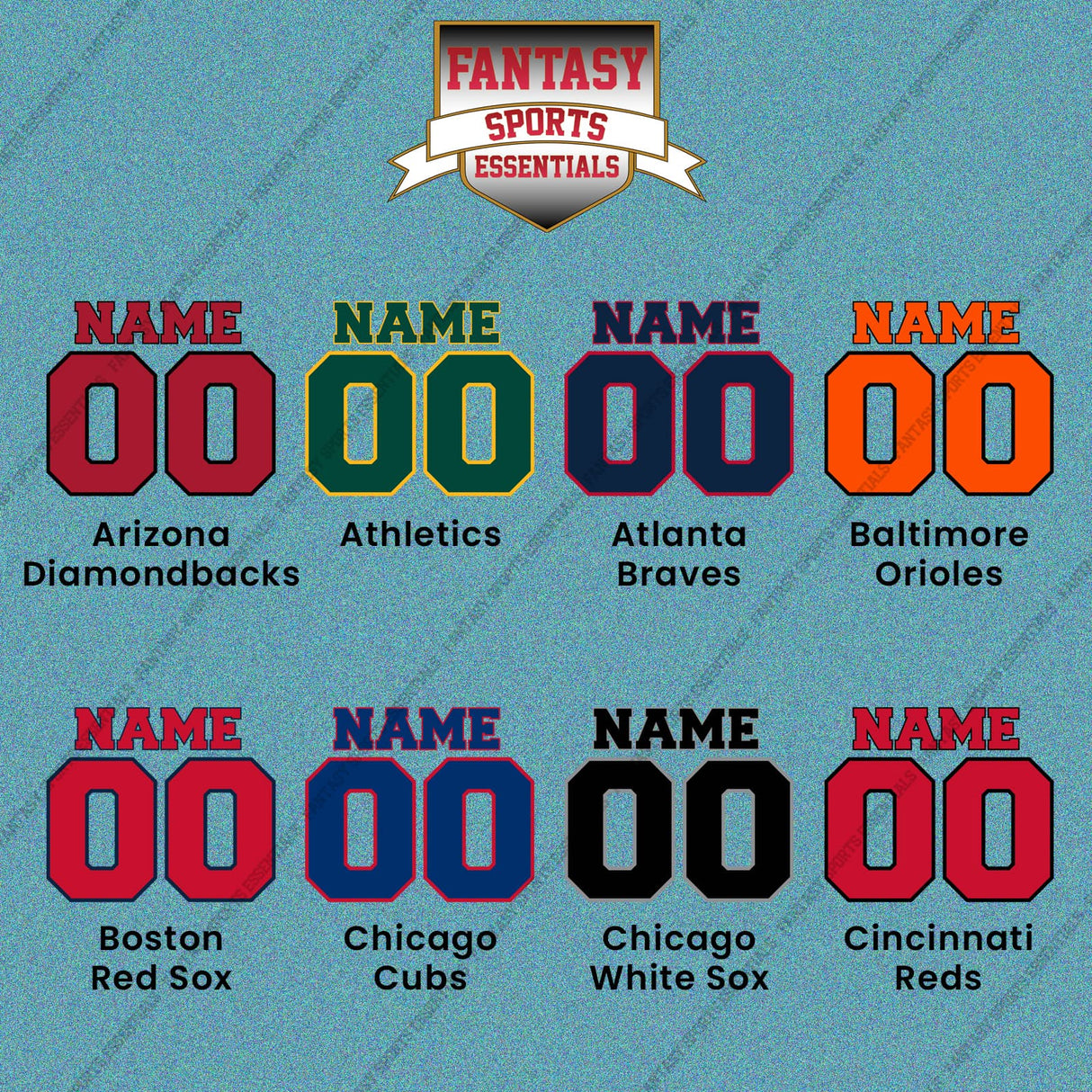 Pro Baseball Personalized Current Name and Number Car Decals (A-L) (Enter Your Name and Number) Page 1