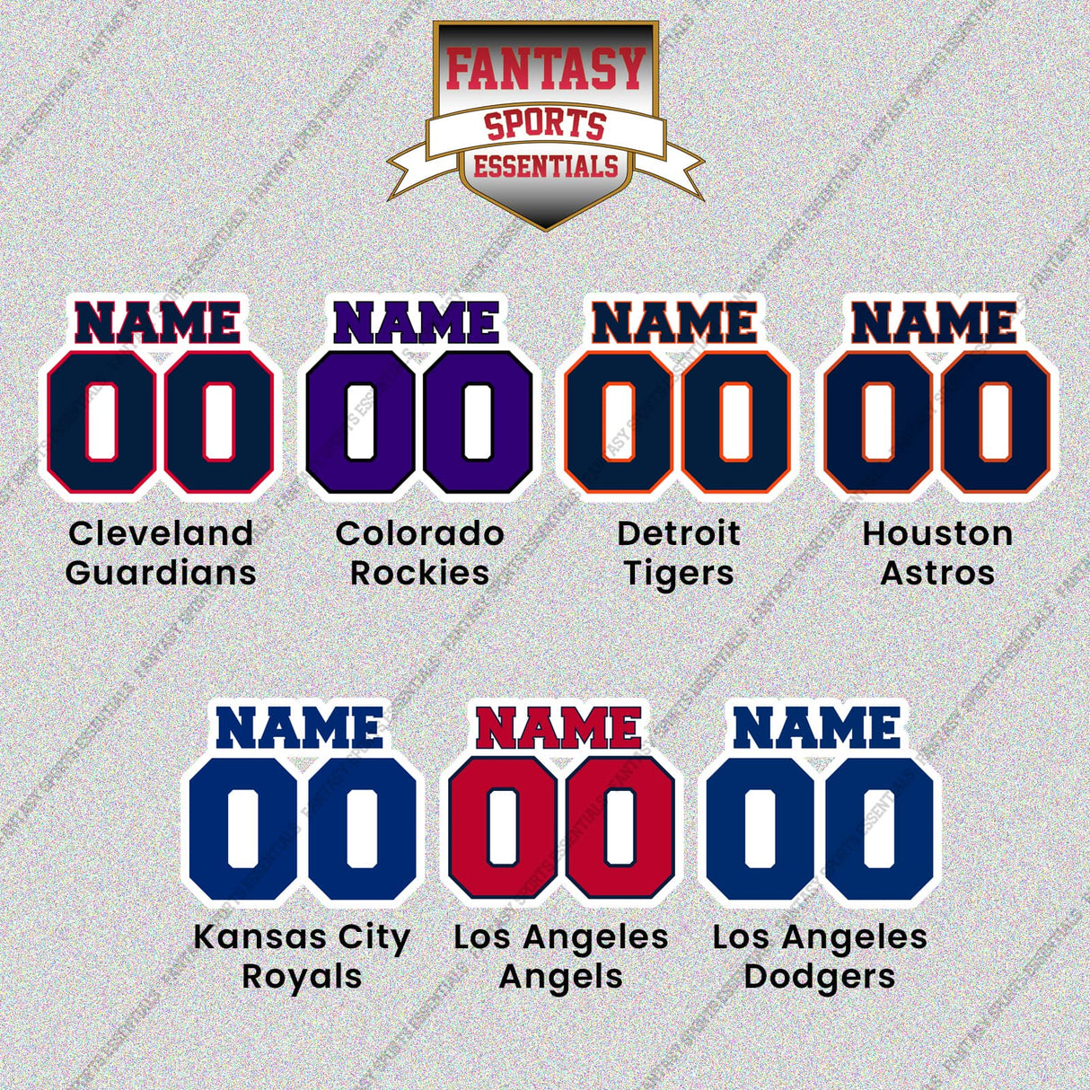 Pro Baseball Personalized Current Name and Number Glossy Stickers (A-L) (Enter Your Name and Number) Page 2