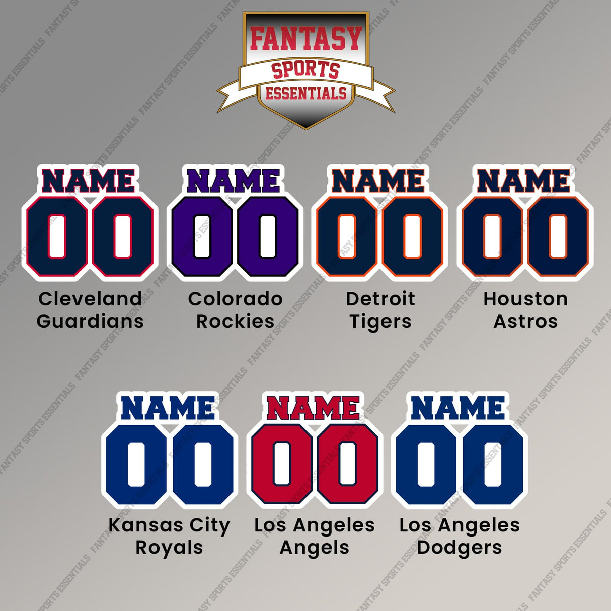 Pro Baseball Personalized Current Name and Number Magnets (A-L) (Enter Your Name and Number) Page 2