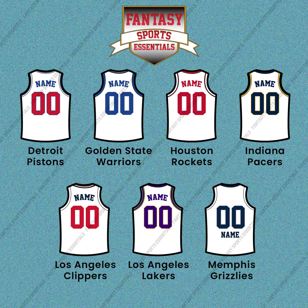 Pro Basketball Personalized Current Away Jersey Car Decals (A-M) (Enter Your Name and Number) Page 2