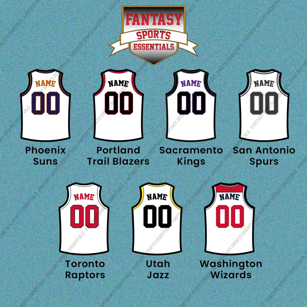 Pro Basketball Personalized Current Away Jersey Car Decals (M-W) (Enter Your Name and Number) Page 2