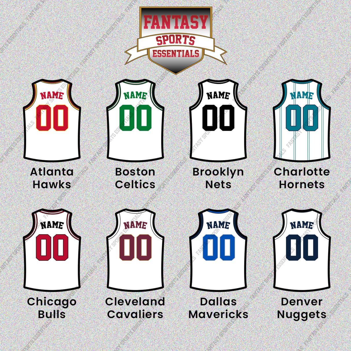 Pro Basketball Personalized Current Away Jersey Glossy Stickers (A-M) (Enter Your Name and Number) Page 1