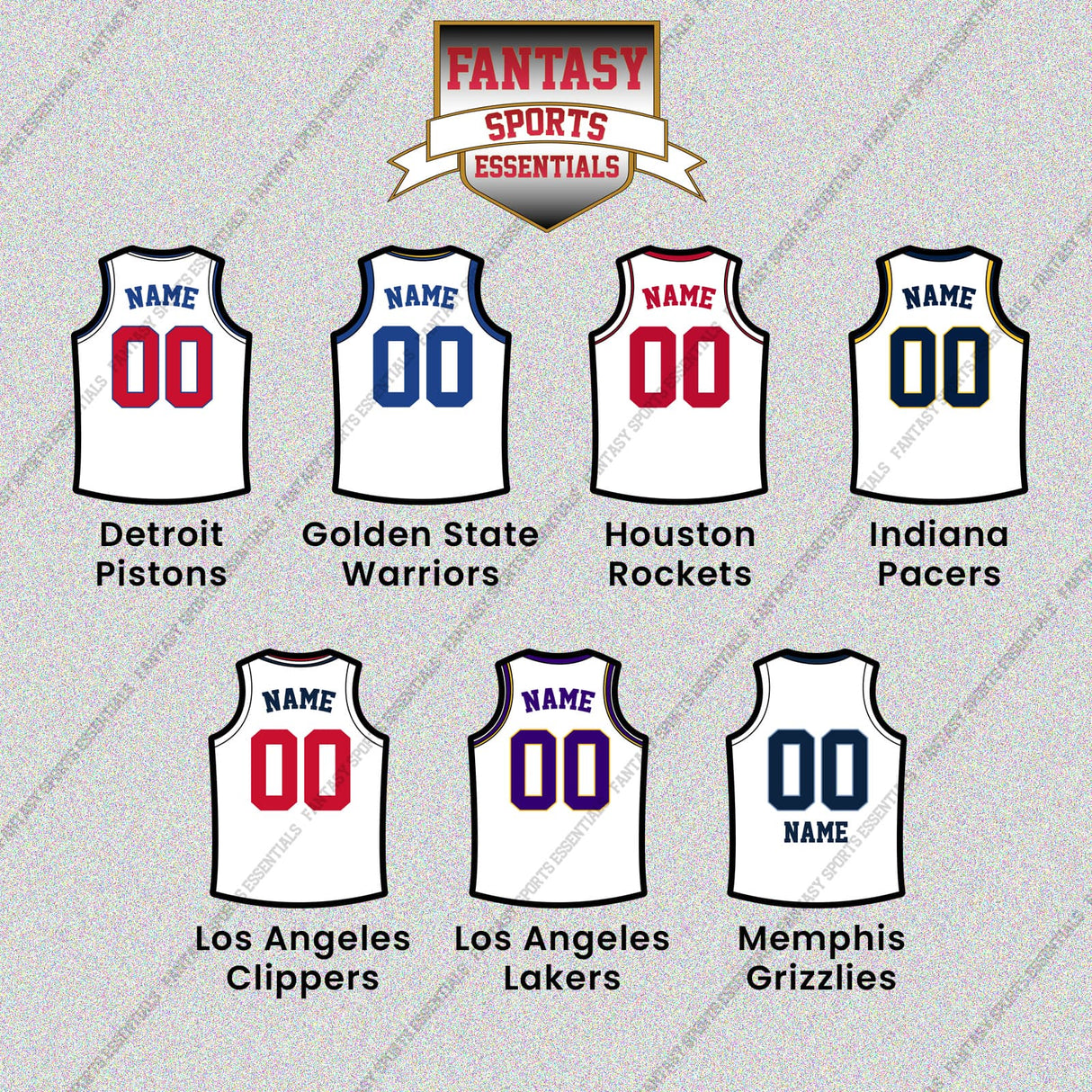 Pro Basketball Personalized Current Away Jersey Glossy Stickers (A-M) (Enter Your Name and Number) Page 2