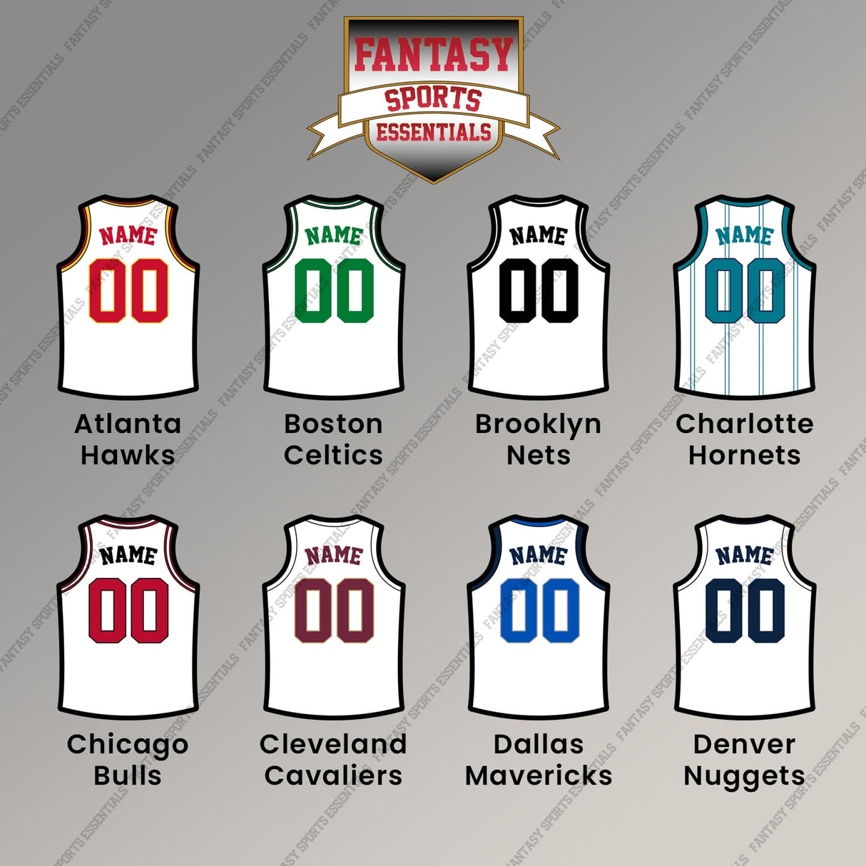 Pro Basketball Personalized Current Away Jersey Magnets (A-M) (Enter Your Name and Number) Page 1