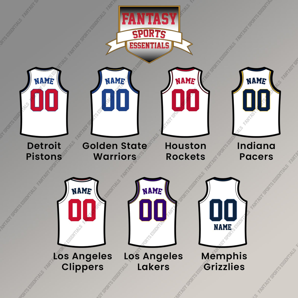 Pro Basketball Personalized Current Away Jersey Magnets (A-M) (Enter Your Name and Number) Page 2