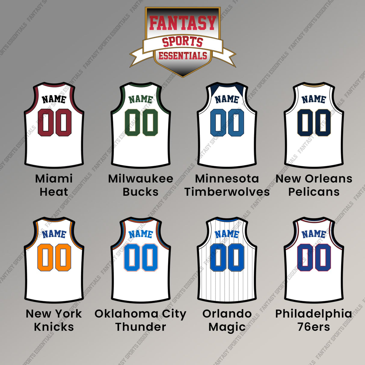 Pro Basketball Personalized Current Away Jersey Magnets (M-W) (Enter Your Name and Number) Page 1