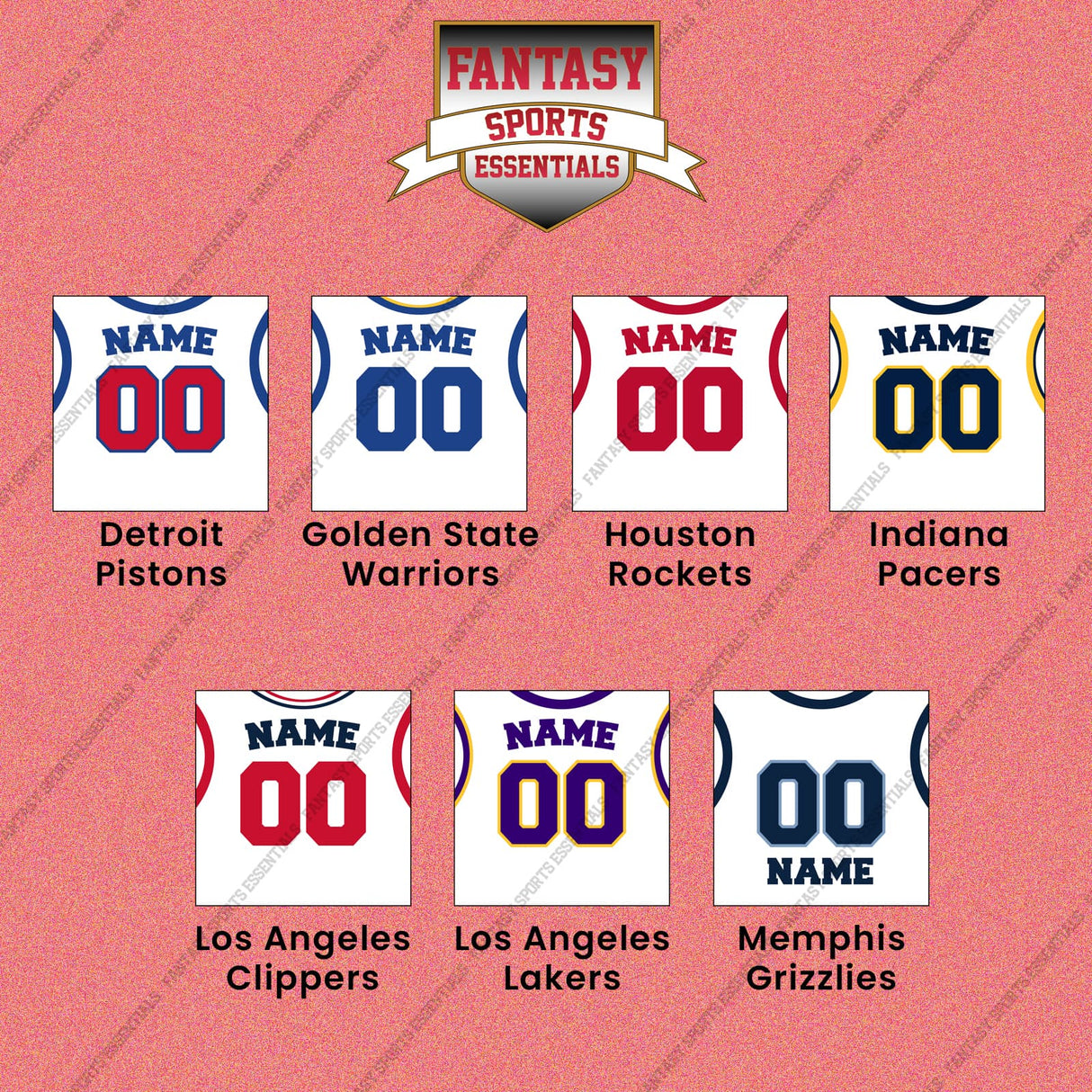 Pro Basketball Personalized Current Away Jersey Wall Art Prints (A-M) (Enter Your Name and Number) Page 2