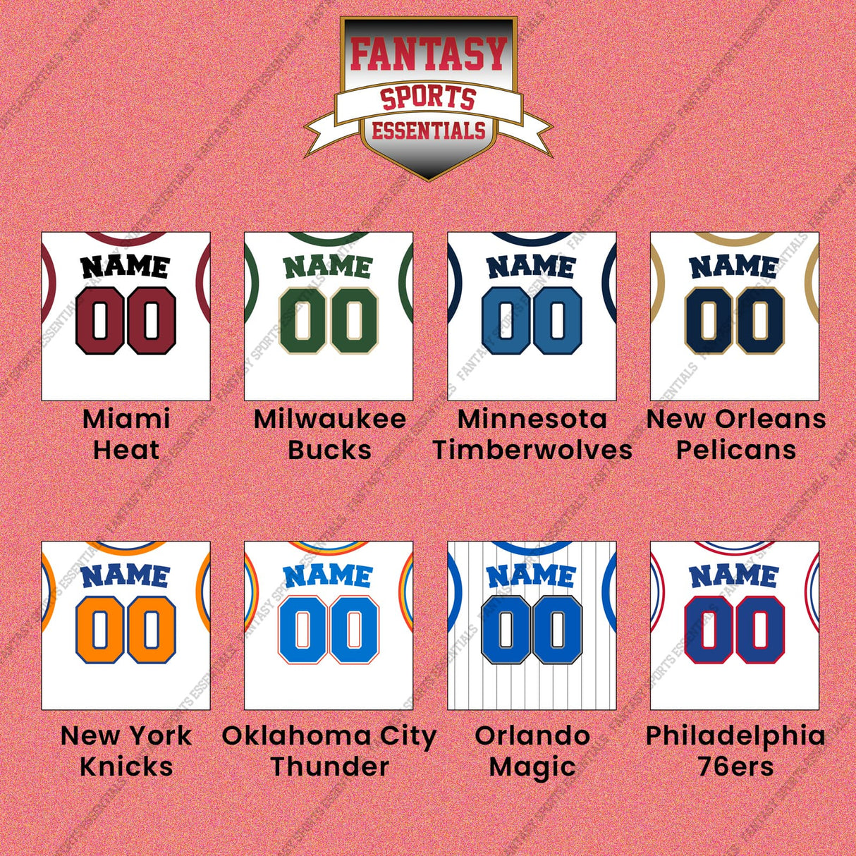 Pro Basketball Personalized Current Away Jersey Wall Art Prints (M-W) (Enter Your Name and Number) Page 1