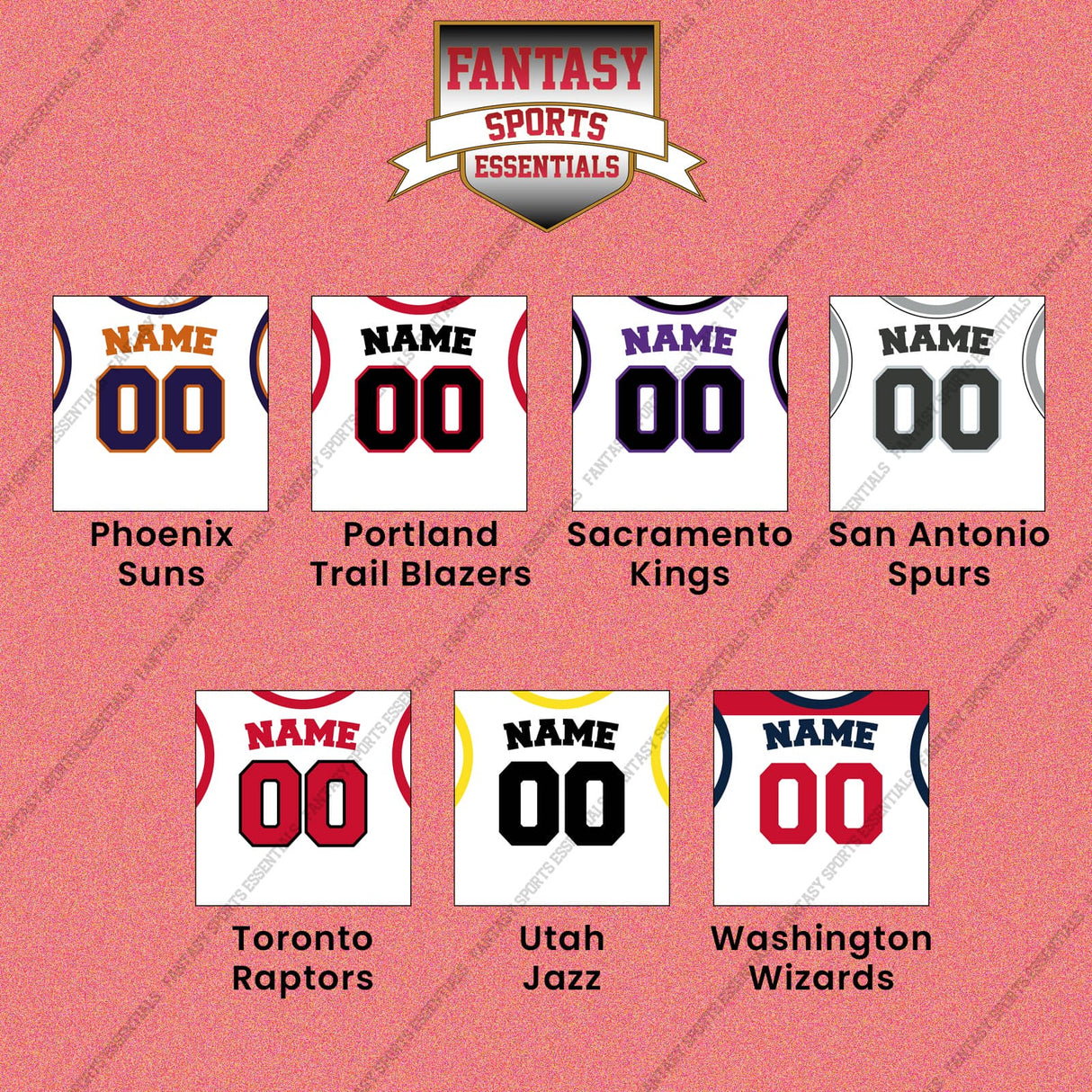 Pro Basketball Personalized Current Away Jersey Wall Art Prints (M-W) (Enter Your Name and Number) Page 2