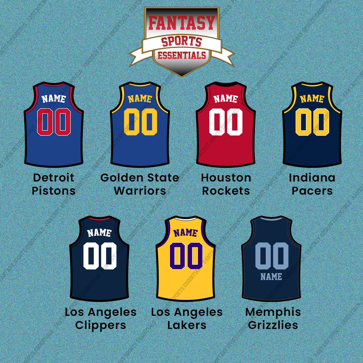 Pro Basketball Personalized Current Home Jersey Car Decals (A-M) (Enter Your Name and Number) Page 2