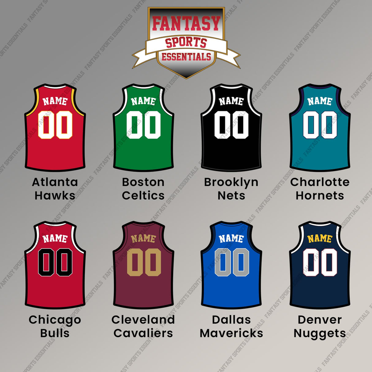 Pro Basketball Personalized Current Home Jersey Magnets (A-M) (Enter Your Name and Number) Page 1