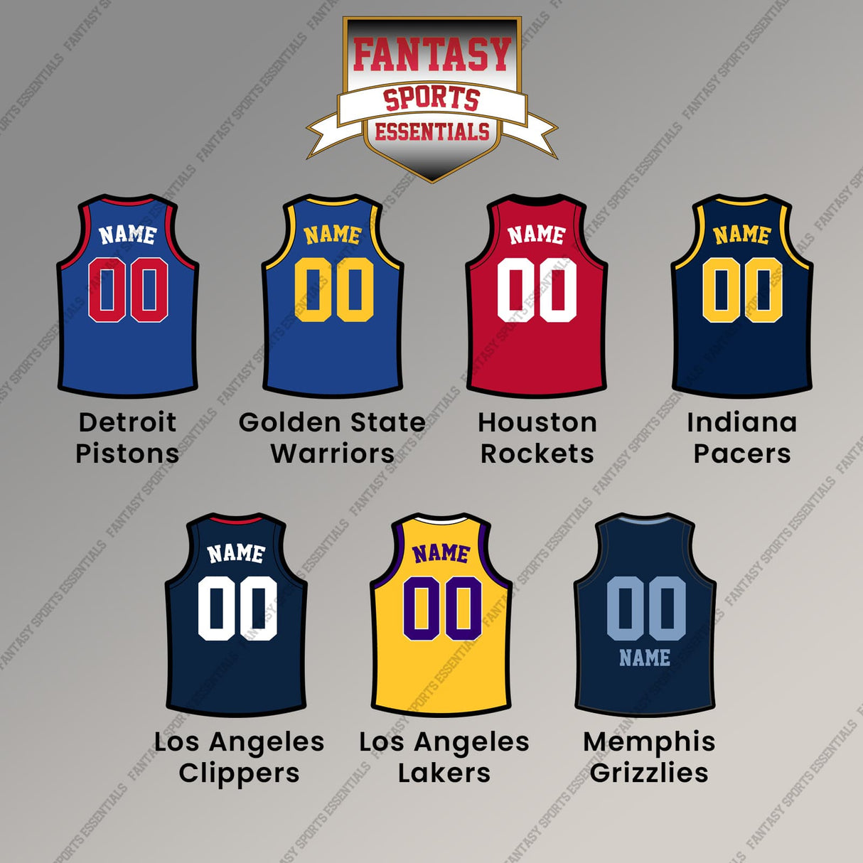 Pro Basketball Personalized Current Home Jersey Magnets (A-M) (Enter Your Name and Number) Page 2