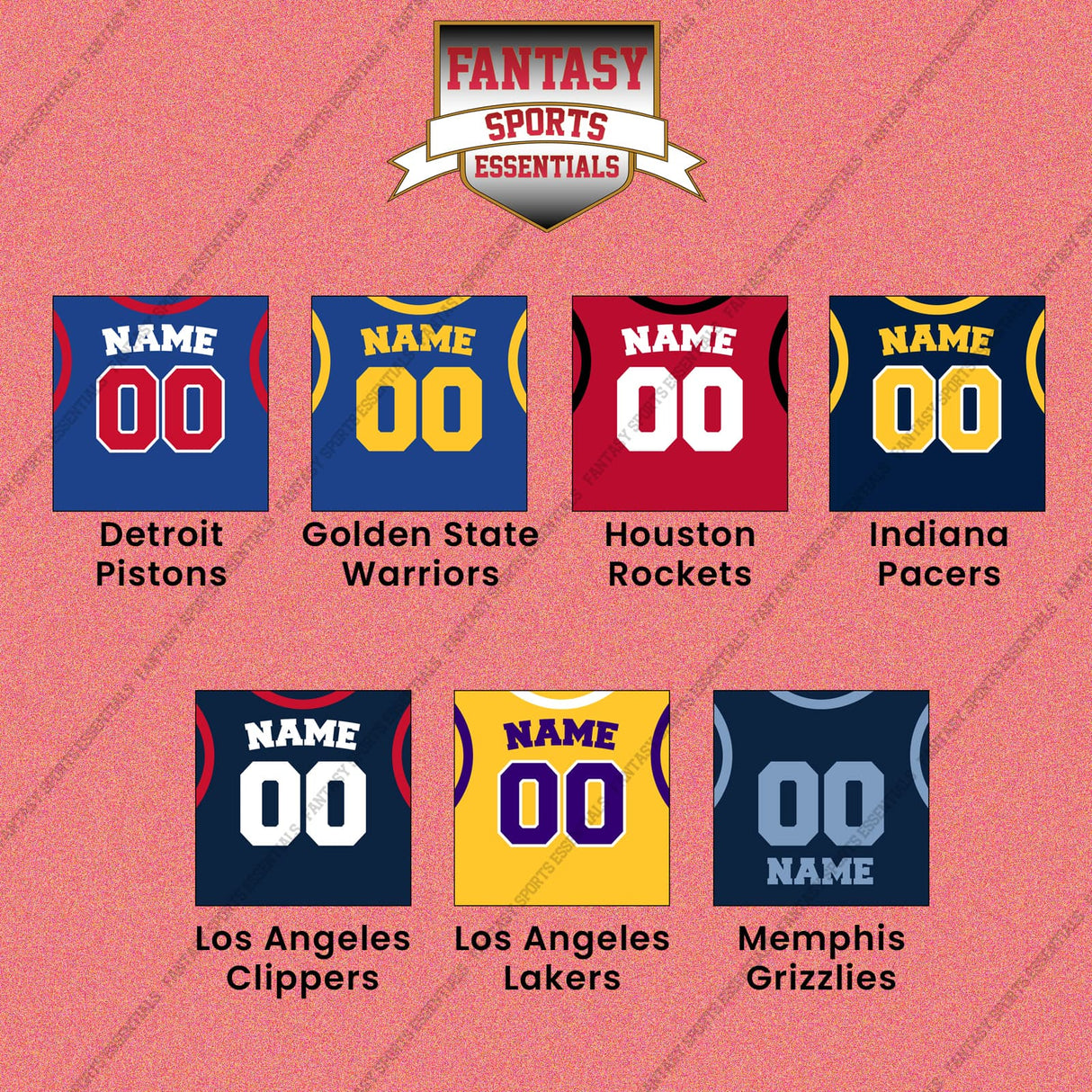 Pro Basketball Personalized Current Home Jersey Wall Art Prints (A-M) (Enter Your Name and Number) Page 2