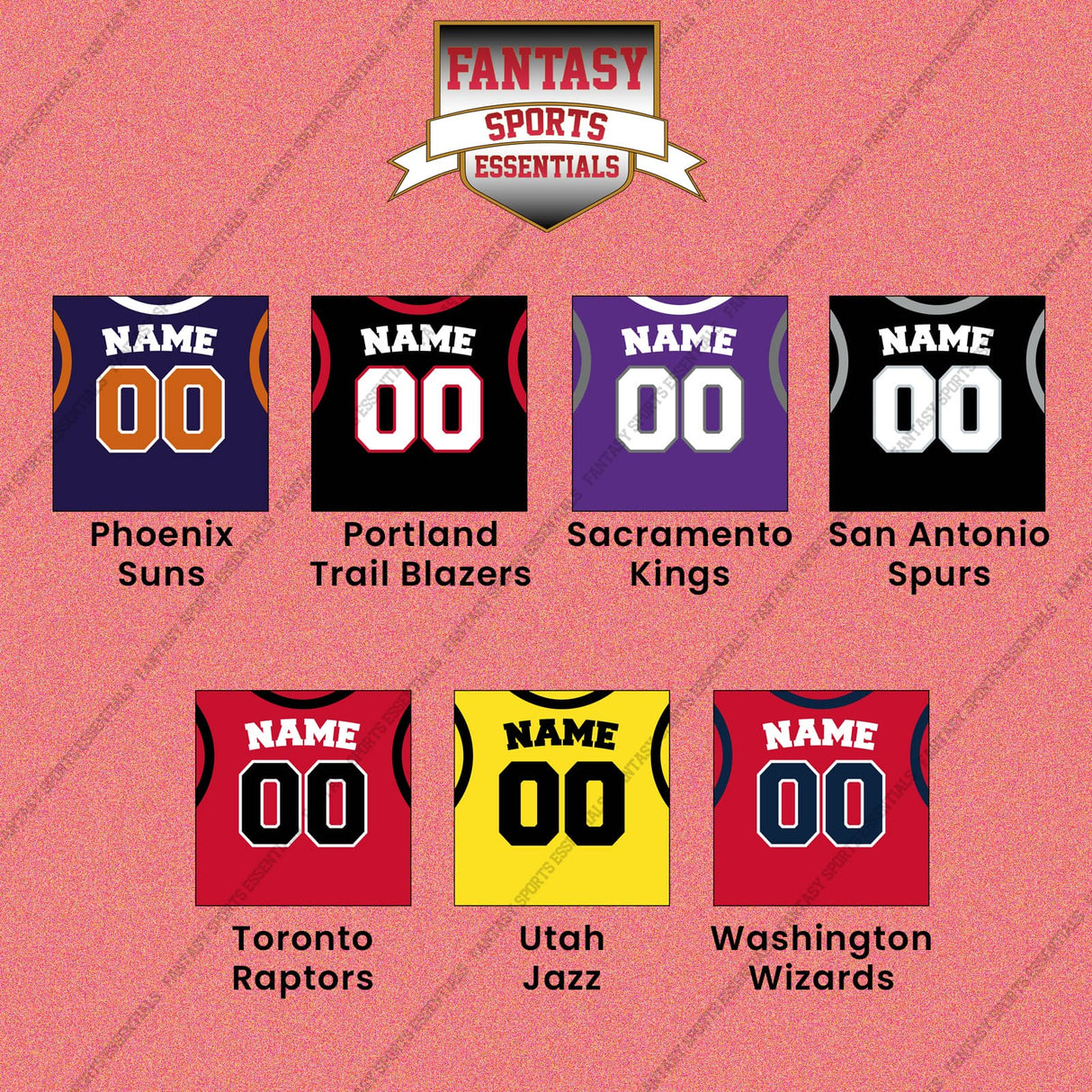 Pro Basketball Personalized Current Home Jersey Wall Art Prints (M-W) (Enter Your Name and Number) Page 2