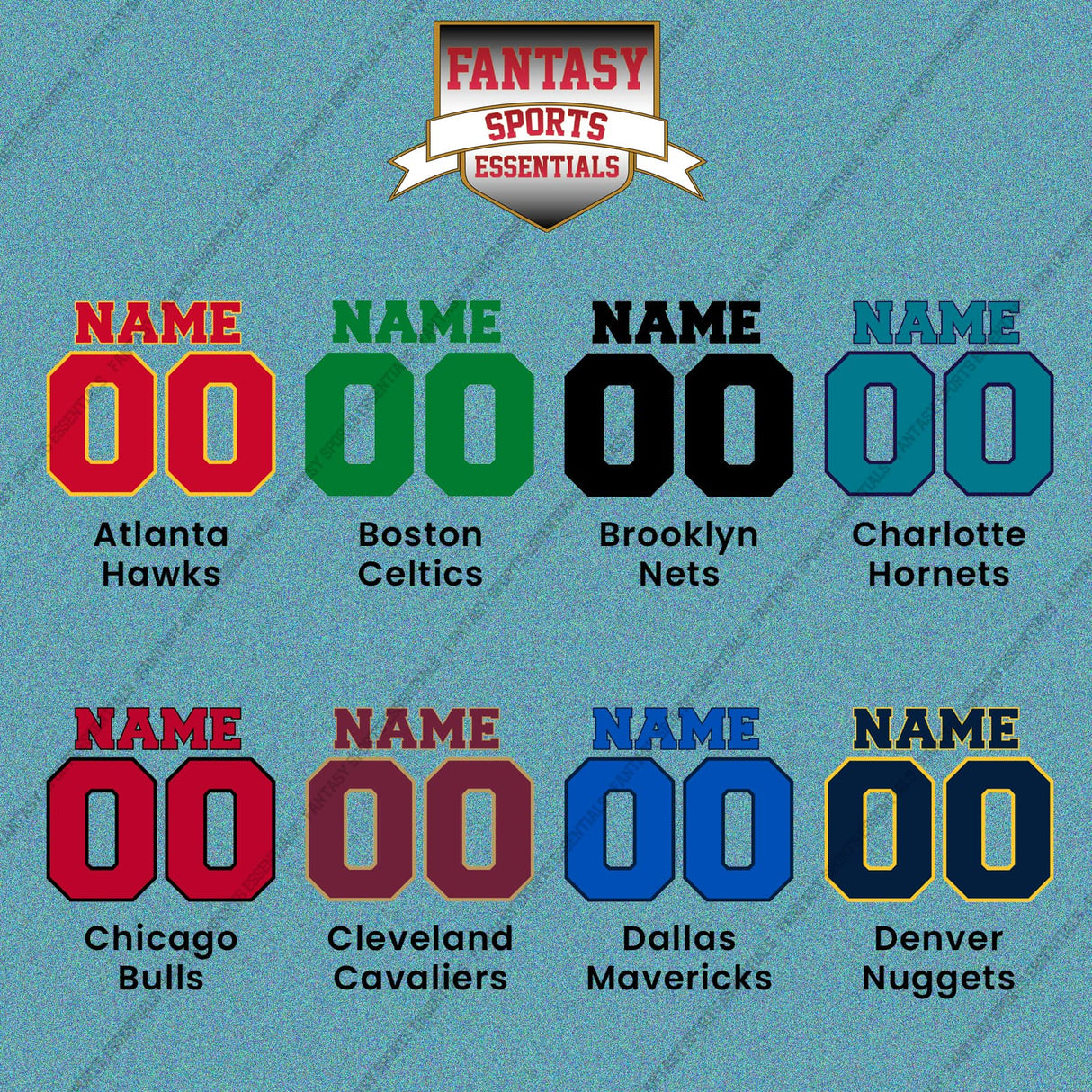 Pro Basketball Personalized Current Name and Number Car Decals (A-M) (Enter Your Name and Number) Page 1