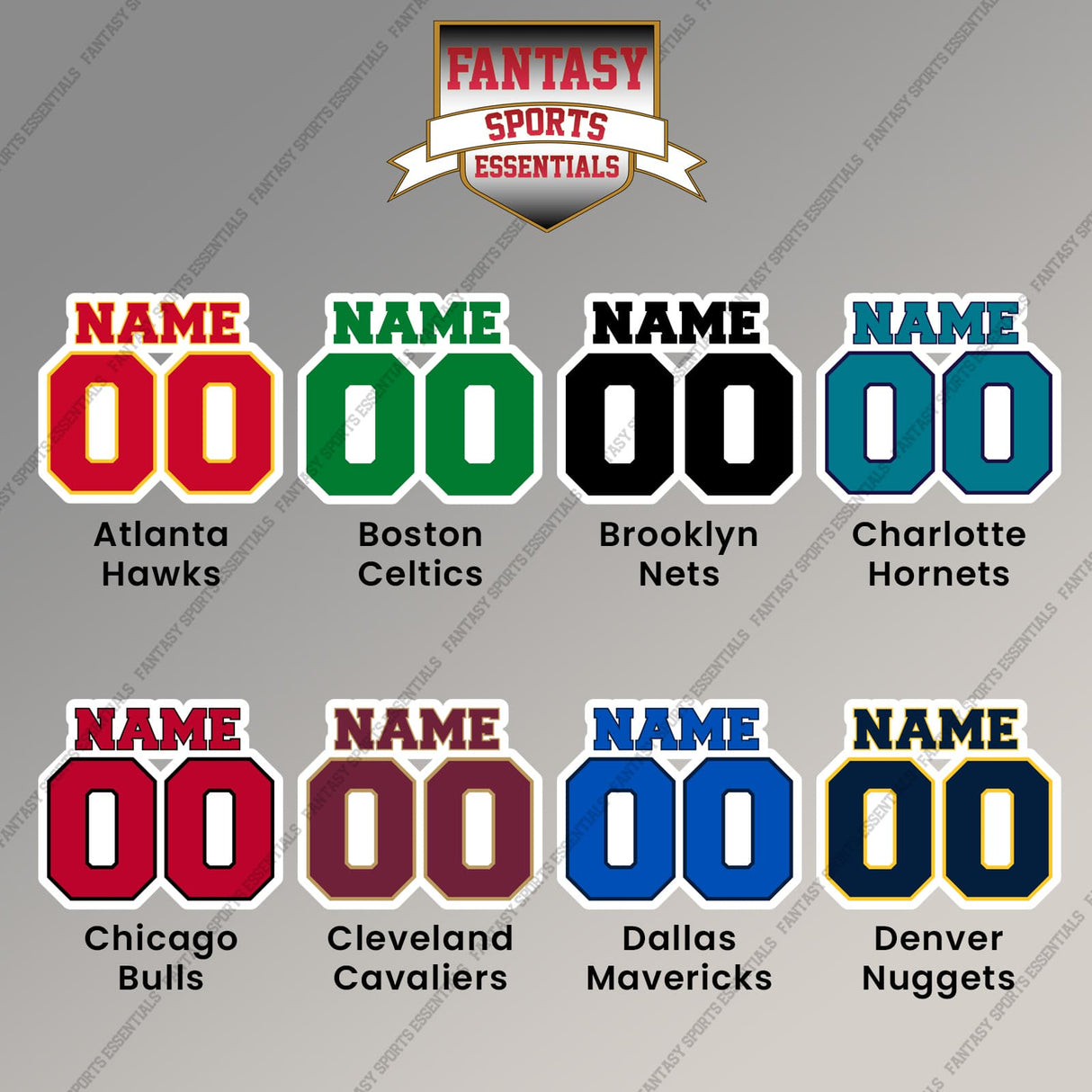 Pro Basketball Personalized Current Name and Number Magnets (A-M) (Enter Your Name and Number) Page 1