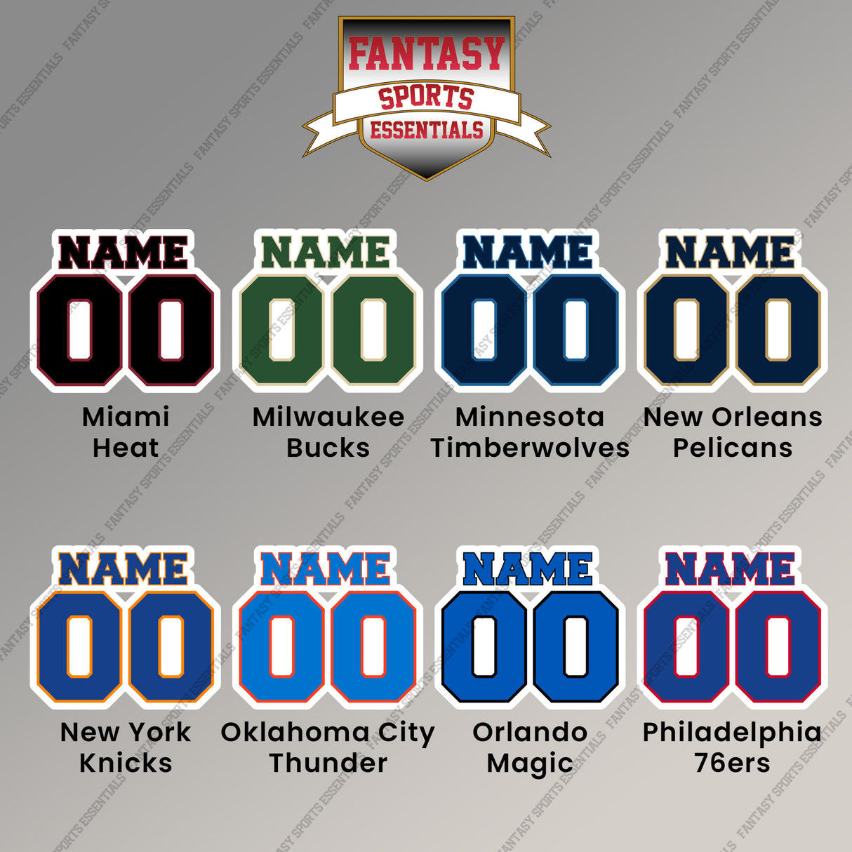 Pro Basketball Personalized Current Name and Number Magnets (M-W) (Enter Your Name and Number) Page 1