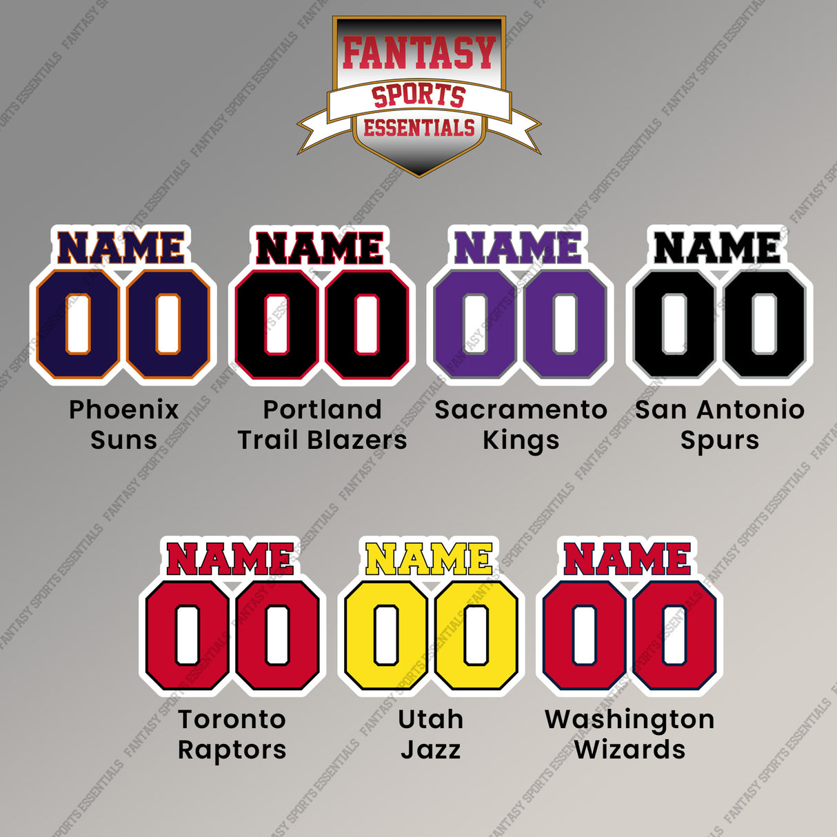 Pro Basketball Personalized Current Name and Number Magnets (M-W) (Enter Your Name and Number) Page 2
