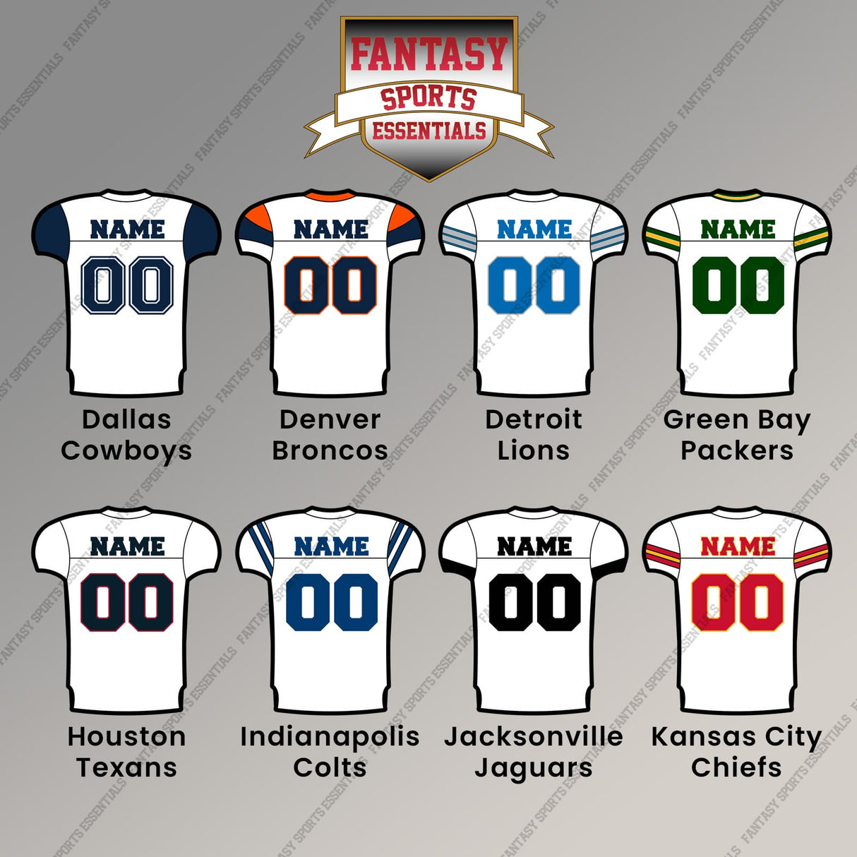 Pro Football Personalized Current Away Jersey Magnets (A-K) (Enter Your Name and Number) Page 2