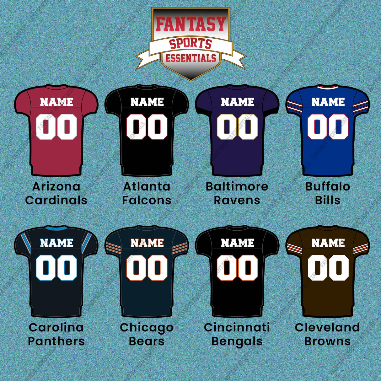 Pro Football Personalized Current Home Jersey Car Decals (A-K) (Enter Your Name and Number) Page 1